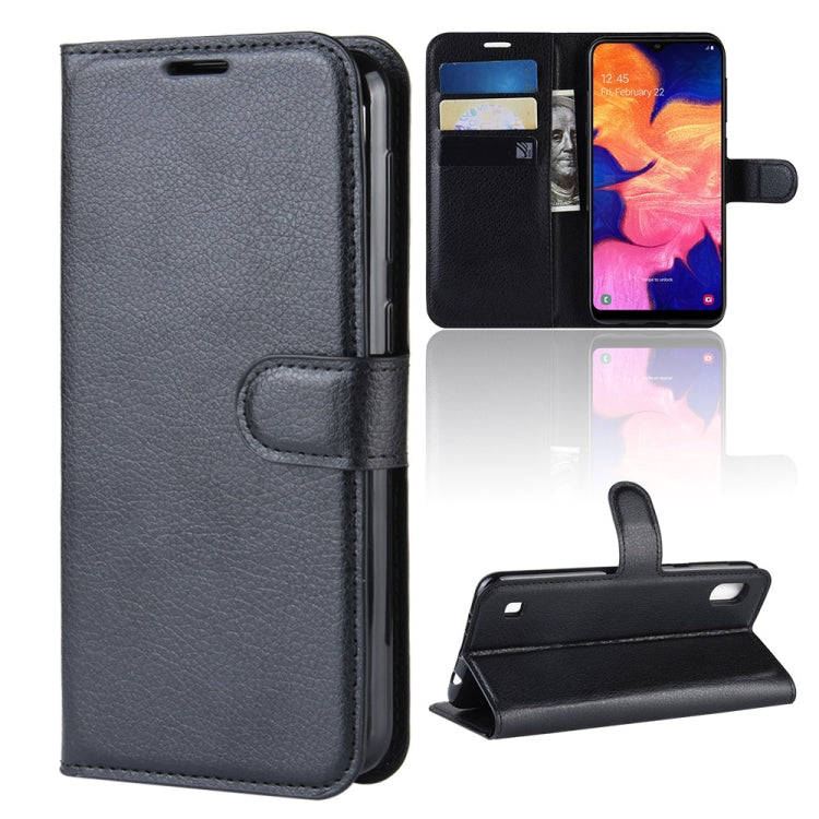 Litchi Texture Horizontal Flip Leather Case for Galaxy A10, with Wallet & Holder & Card Slots, For Galaxy A10  (1), For Galaxy A10 (1), For Galaxy A10