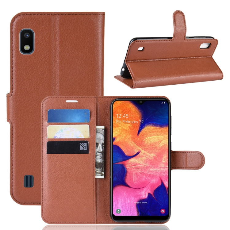 Litchi Texture Horizontal Flip Leather Case for Galaxy A10, with Wallet & Holder & Card Slots, For Galaxy A10  (1), For Galaxy A10 (1), For Galaxy A10