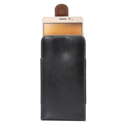 6.3 inch Litchi Texture Vertical Flip Upright Genuine Leather Case / Waist Bag with Rotatable Back Splint for Galaxy Mega 6.3 / i9200 / i9208 / 9152 / 9158 / p709, etc