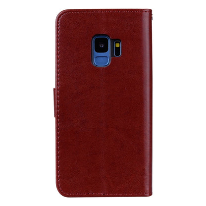 For Galaxy S9 Rose Embossed Horizontal Flip Environmental PU Leather Case with Holder & Card Slots & Wallet