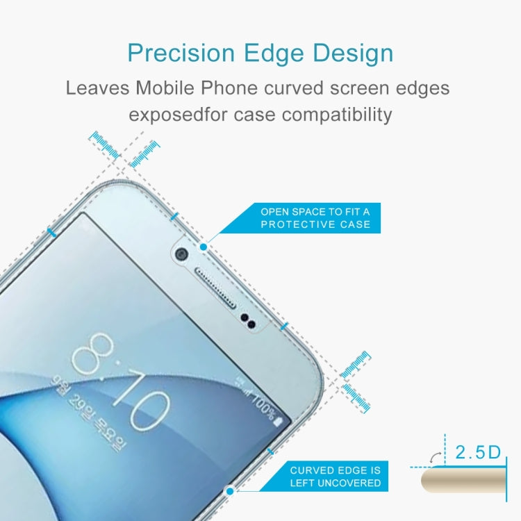 10 PCS 0.26mm 9H 2.5D Tempered Glass Film for Galaxy A8 (2016), For Galaxy A8 (2016)(10 PCS)