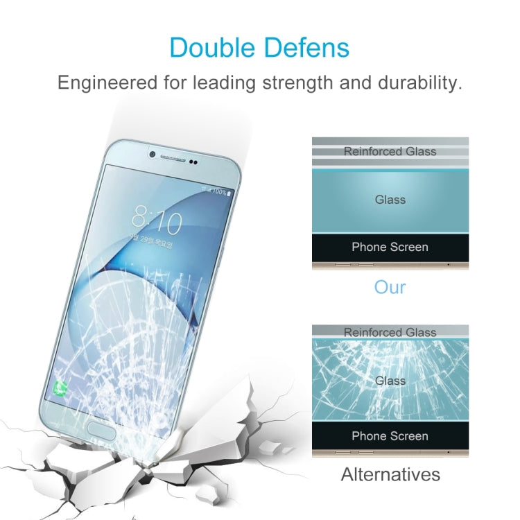 10 PCS 0.26mm 9H 2.5D Tempered Glass Film for Galaxy A8 (2016), For Galaxy A8 (2016)(10 PCS)