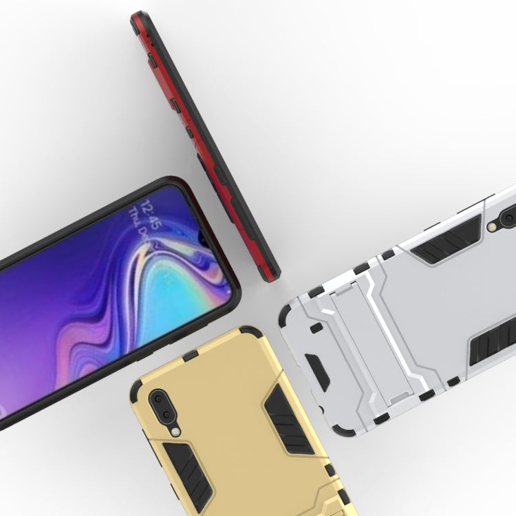 Shockproof PC + TPU Case for Galaxy M10, with Holder, For Samsung Galaxy M10