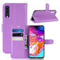 Litchi Texture Horizontal Flip Leather Case for Galaxy A70, with Wallet & Holder & Card Slots, For Galaxy A70