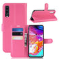 Litchi Texture Horizontal Flip Leather Case for Galaxy A70, with Wallet & Holder & Card Slots, For Galaxy A70