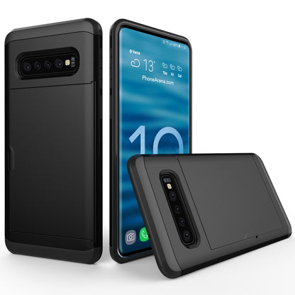 Shockproof Rugged Armor Protective Case for Galaxy S10+, with Card Slot