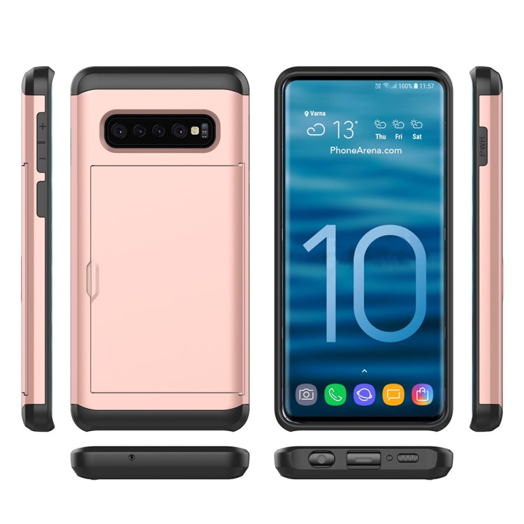 Shockproof Rugged Armor Protective Case for Galaxy S10+, with Card Slot