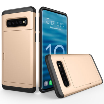 Shockproof Rugged Armor Protective Case for Galaxy S10+, with Card Slot