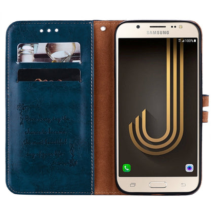 For Samsung Galaxy J5 (2017) / J530 (EU Version) Business Style Oil Wax Texture Horizontal Flip Leather Case with Holder & Card Slots & Wallet