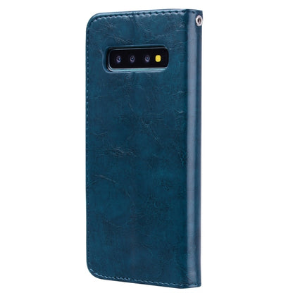 Business Style Oil Wax Texture Horizontal Flip Leather Case for Galaxy S10 Plus, with Holder & Card Slots & Wallet