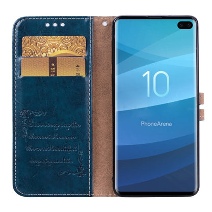 Business Style Oil Wax Texture Horizontal Flip Leather Case for Galaxy S10 Plus, with Holder & Card Slots & Wallet