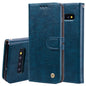 Business Style Oil Wax Texture Horizontal Flip Leather Case for Galaxy S10 Plus, with Holder & Card Slots & Wallet