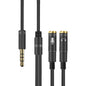 2 in 1 3.5mm Male to Double 3.5mm Female TPE High-elastic Audio Cable Splitter, Cable Length: 32cm