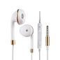 White Wire Body 3.5mm In-Ear Earphone with Line Control & Mic