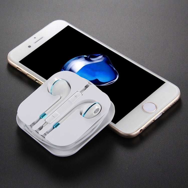 White Wire Body 3.5mm In-Ear Earphone with Line Control & Mic