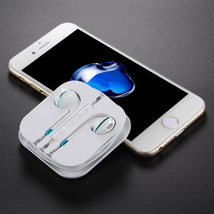 White Wire Body 3.5mm In-Ear Earphone with Line Control & Mic