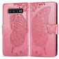 Butterfly Love Flowers Embossing Horizontal Flip Leather Case for Galaxy S10, with Holder & Card Slots & Wallet & Lanyard, For Galaxy S10