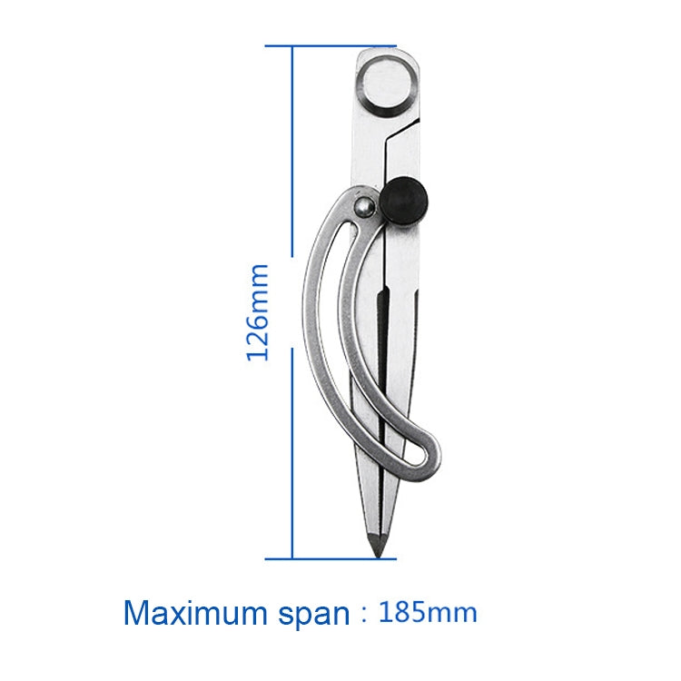 Carbon Steel Head Spacing Gauge Compasses Industrial Leather Side Liner Tool, Length: 126mm, Length: 126mm