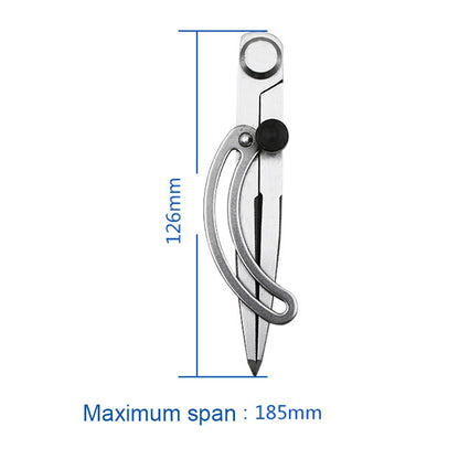 Carbon Steel Head Spacing Gauge Compasses Industrial Leather Side Liner Tool, Length: 126mm, Length: 126mm