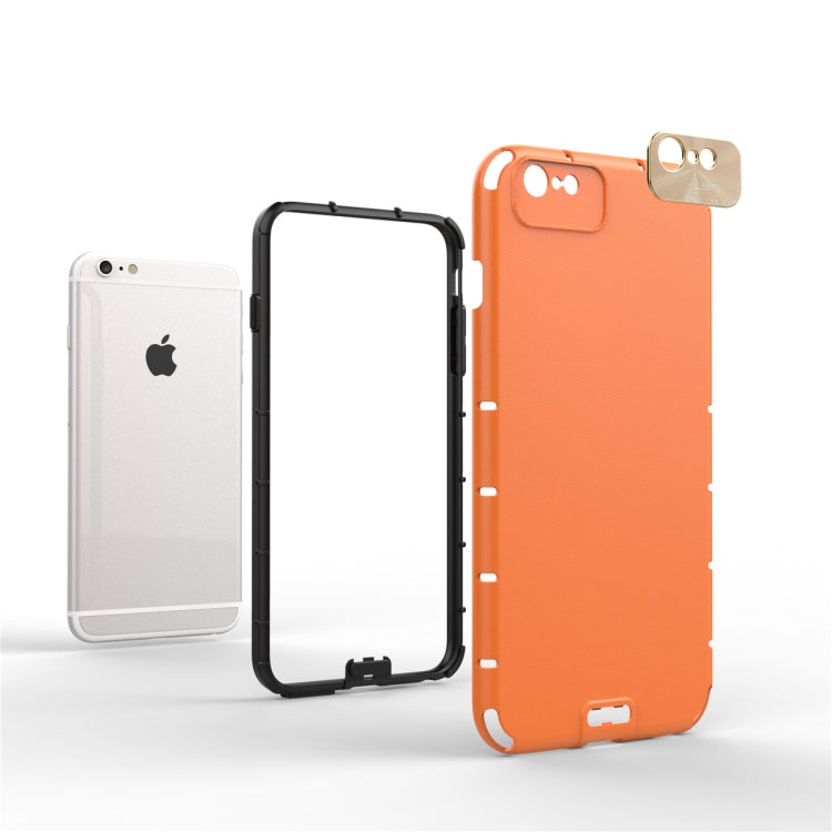 For iPhone 6 Plus & 6s Plus  Shockproof Grain PC + TPU Case