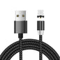 USB to 8 Pin Magnetic Metal Connector Nylon Two-color Braided Magnetic Data Cable, Cable Length: 1m