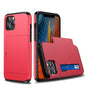 For iPhone 12 5.4 Shockproof Rugged Armor Protective Case with Card Slot