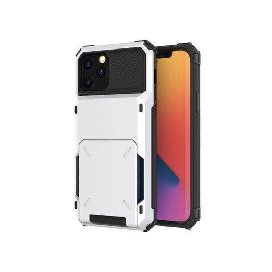 For iPhone 12 Scratch-Resistant Shockproof Heavy Duty Rugged Armor Protective Case with Card Slot