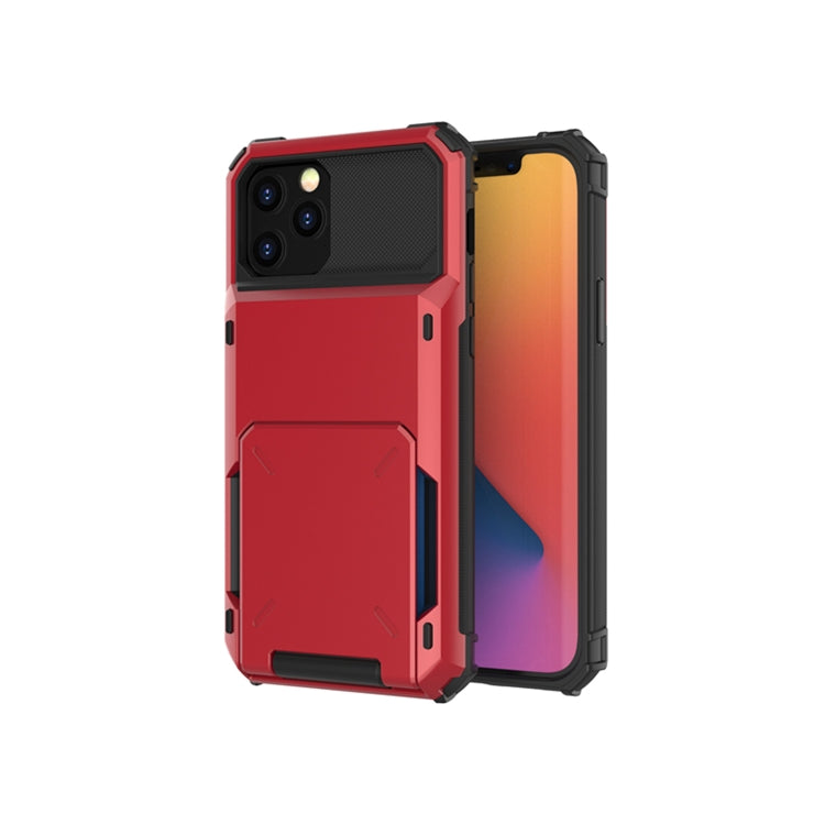 For iPhone 12 Pro / 12 Max Scratch-Resistant Shockproof Heavy Duty Rugged Armor Protective Case with Card Solt