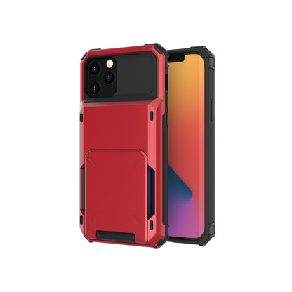For iPhone 12 Pro Max Scratch-Resistant Shockproof Heavy Duty Rugged Armor Protective Case with Card Solt