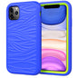 For iPhone 11 Pro Wave Pattern 3 in 1 Silicone+PC Shockproof Protective Case