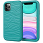 For iPhone 11 Pro Wave Pattern 3 in 1 Silicone+PC Shockproof Protective Case