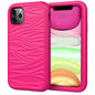 For iPhone 11 Pro Max Wave Pattern 3 in 1 Silicone+PC Shockproof Protective Case