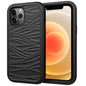For iPhone 12 Wave Pattern 3 in 1 Silicone+PC Shockproof Protective Case