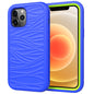 For iPhone 12 Wave Pattern 3 in 1 Silicone+PC Shockproof Protective Case