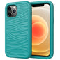 For iPhone 12 Wave Pattern 3 in 1 Silicone+PC Shockproof Protective Case