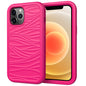 For iPhone 12 Wave Pattern 3 in 1 Silicone+PC Shockproof Protective Case
