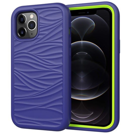 For iPhone 12 Pro / 12 Max Wave Pattern 3 in 1 Silicone+PC Shockproof Protective Case
