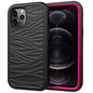 For iPhone 12 Pro / 12 Max Wave Pattern 3 in 1 Silicone+PC Shockproof Protective Case
