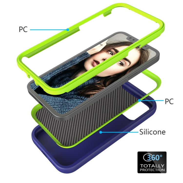 For iPhone 12 Pro Max Wave Pattern 3 in 1 Silicone+PC Shockproof Protective Case