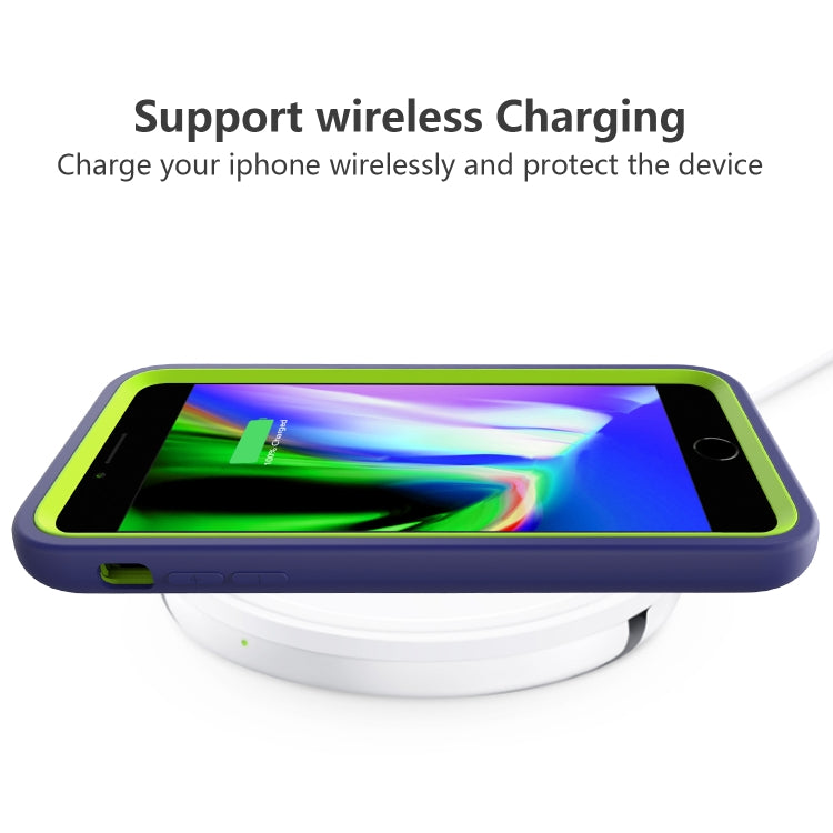 For iPhone SE（2020） Wave Pattern 3 in 1 Silicone+PC Shockproof Protective Case