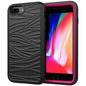 For iPhone 6/7/8 Plus Wave Pattern 3 in 1 Silicone+PC Shockproof Protective Case