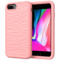 For iPhone 6/7/8 Plus Wave Pattern 3 in 1 Silicone+PC Shockproof Protective Case