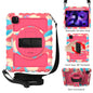 For iPad Air 4 / 10.8 inch (2020) 360 Degree Rotation PC + Silicone Shockproof Combination Case with Holder & Hand Grip Strap & Neck Strap & Pen Slot Holder