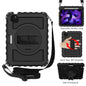 For iPad Air 4 / 10.8 inch (2020) 360 Degree Rotation PC + Silicone Shockproof Combination Case with Holder & Hand Grip Strap & Neck Strap & Pen Slot Holder