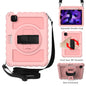 For iPad Air 4 / 10.8 inch (2020) 360 Degree Rotation PC + Silicone Shockproof Combination Case with Holder & Hand Grip Strap & Neck Strap & Pen Slot Holder