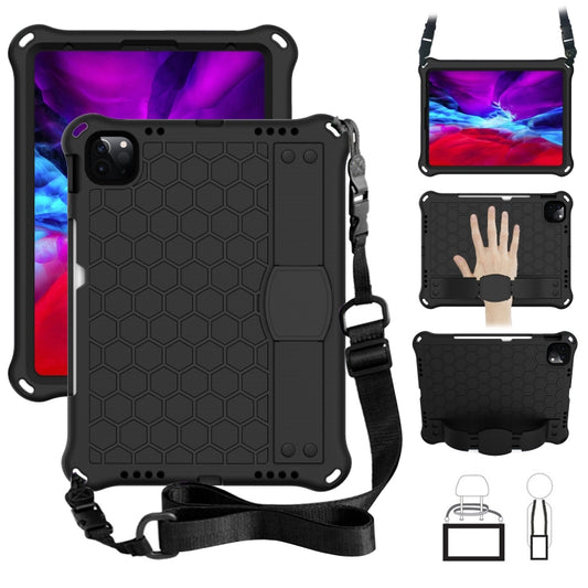 Honeycomb Design EVA + PC Material Four Corner Anti Falling Flat Protective Shell with Strap