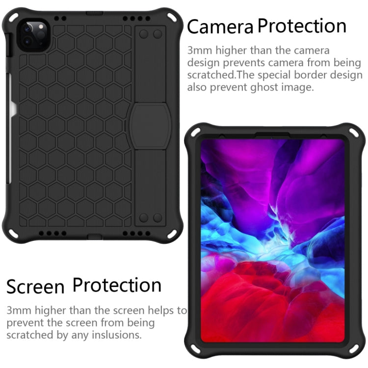 Honeycomb Design EVA + PC Material Four Corner Anti Falling Flat Protective Shell with Strap