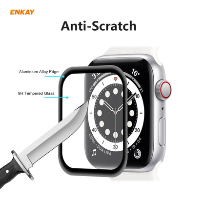 10 PCS ENKAY Hat-Prince 0.2mm 9H Surface Hardness 3D Explosion-proof Aluminum Alloy Edge Full Screen Tempered Glass Screen Film