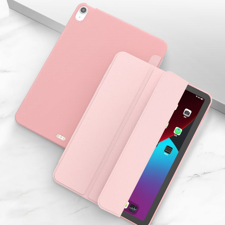 Three-folding Surface Leather Matte TPU Bottom Smart Tablet Case
