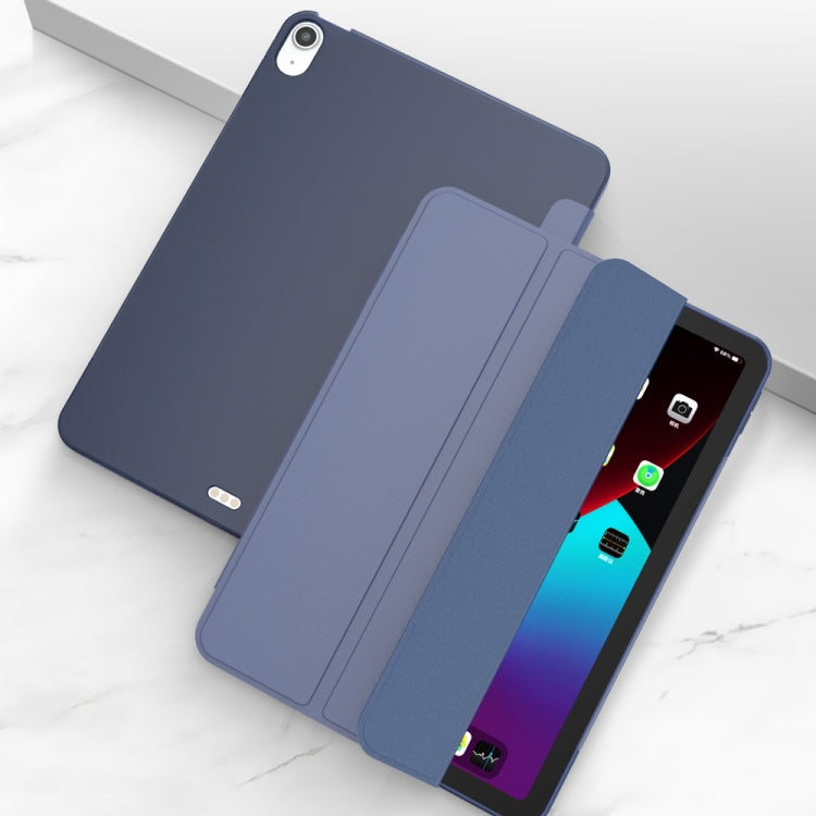 Three-folding Surface Leather Matte TPU Bottom Smart Tablet Case